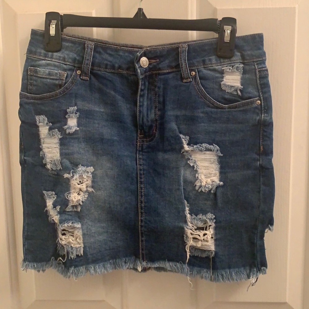 Mini Jean Skirt